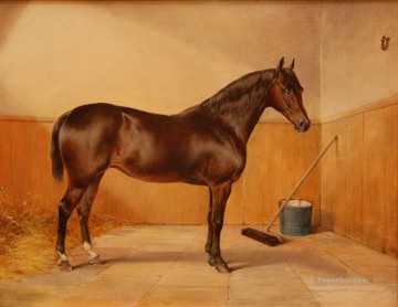 horse at barn Oil Paintings